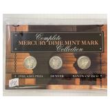 Complete Mercury Dime mint mark collection