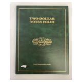 Two Dollars Notes Folio 4 uncut 3 cut