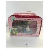 American Girl Dog Pepper in travel Carrier