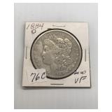 1884 O Morgan Silver Dollar