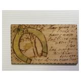 Antique Wooden Postcard