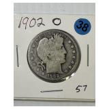 1902 O Barber half dollar -90% silver