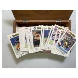 Wooden Box Full of Steers NFL Trading Cards