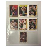 Lot of 7 Larry Bird NBA Trading Cards