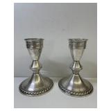 Two Vintage pre WWII Silver plated weighted