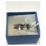 rimmed band ring size 7 sterling silver
