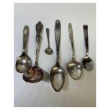 6-Vintage Spoons USED Old