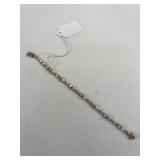 7" CZ Gold Tone Bracelet