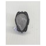 Rainbow Moon Stone like sz 9 german silver