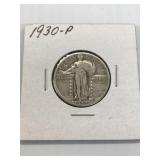 1930 P Silver Standing Liberty quarter