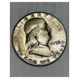 1952 S Franklin Silver Half Dollar