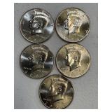 00,01,01,03,03 gem bu jfk halves from mint cello
