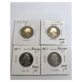 1979-S, 81-S, 82-S, 83-S WASHINGTON QUARTERS