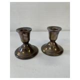 pair of sterling candlesticks