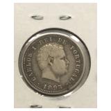 1893 Portugal silver 100 reis
