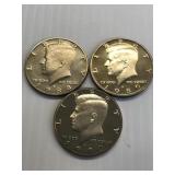 1988-S, 89-S, 90-S Prf  JFK Halves