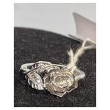 Stemmed Rose Cut Ring Size 7