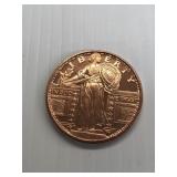 Standing Liberty 1oz Copper Round
