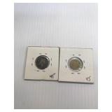 1941,1944 Netherland, 1/10 golden & 25 cent pc