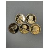 01,02,03,04,05 proof native american dollar