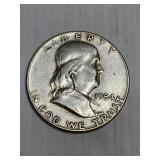 1954 Franklin Silver Half Dollar