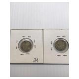 1908S,1919S U.S.Philippines silver dimes