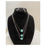 3 Strand Necklace and Earrings