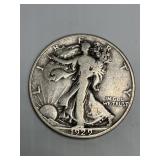 1929 D Walking Liberty Silver Half Dollar