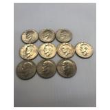 10 Bicentenial Large Ike Dollars