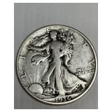 1936 D Walking Liberty Silver Half Dollar