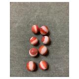 8- Orange / White Swirl Glass Marbles