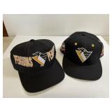 2 Vintage Pittsburgh Penguins Hats