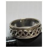 Silver Spinner Ring Size 11 Marked 925