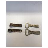 Lot of 4 Fort Pitt Beer Openers