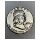 1953 S Franklin Silver Half Dollar