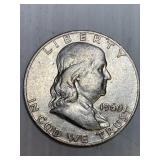 1960 D Franklin Silver Half Dollar