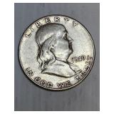 1949 S Franklin Silver Half Dollar