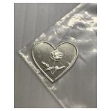 1 Gram Silver Heart With Rose