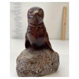 Wood Sea lion or seal sculpture