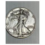 1943 D Walking Liberty Silver Half Dollar