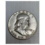1955 Franklin Silver Half Dollar