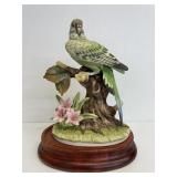 Andrea by Sadek- Parakeet (Repaired Tail) w/ Stand