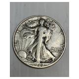 1940 S Walking Liberty Silver Half Dollar