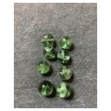 8- Green Cats Eye Glass Marbles