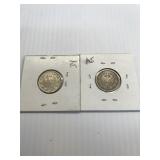 1905A, 1918D German silver 1/2 marks