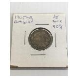 1905 A German silver 1/2 mark