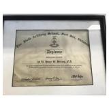 Diploma from The Field Artillery School
