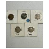 (5) V Nickles 1883-1906