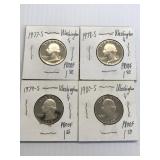 1977-S ,78-S, 79-S, 80-S WASHINGTON QUARTERS