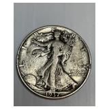 1937 Walking Liberty Silver Half Dollar